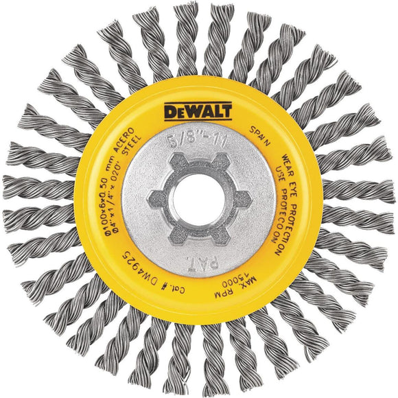 DeWalt High Performance 4 In. Carbon Stringer Bead Angle Grinder Wire Wheel
