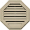 Builders Edge 22W x 22H Octagon Gable Vent Louver, 54 Sq. Inch Vent Area, 001 - White
