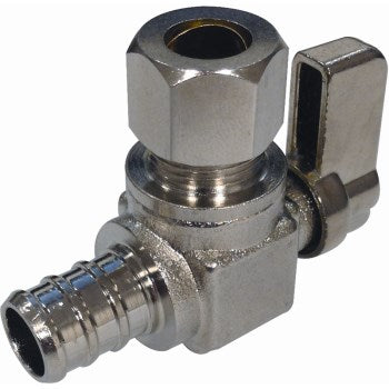 John Frey Co (Pex & Copper Fitting) LF7799308069814 1/2px X3/8c 1/4trn Ang Stop