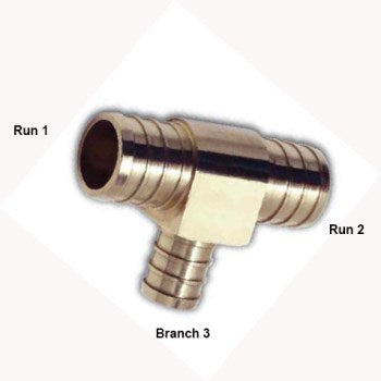 John Frey Co LF6246008080826 1/2 Pex 10/Pack Tee