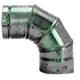 Type B Gas Vent 6-Inch, 90 degree Adjustable Elbow