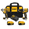 Dewalt 20V MAX* XR® Brushless Cordless 1/2 in. Hammer Drill and 1/4 in. Impact Driver Combo Kit