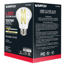 Satco S12430 12.5 Watt A19 LED Filament