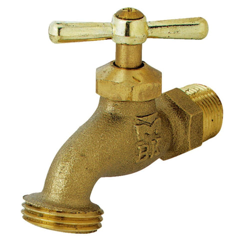 B & K ProLine 1/2 In. MIP X 3/4 In. Male Hose Thread Hose Bibb Brass